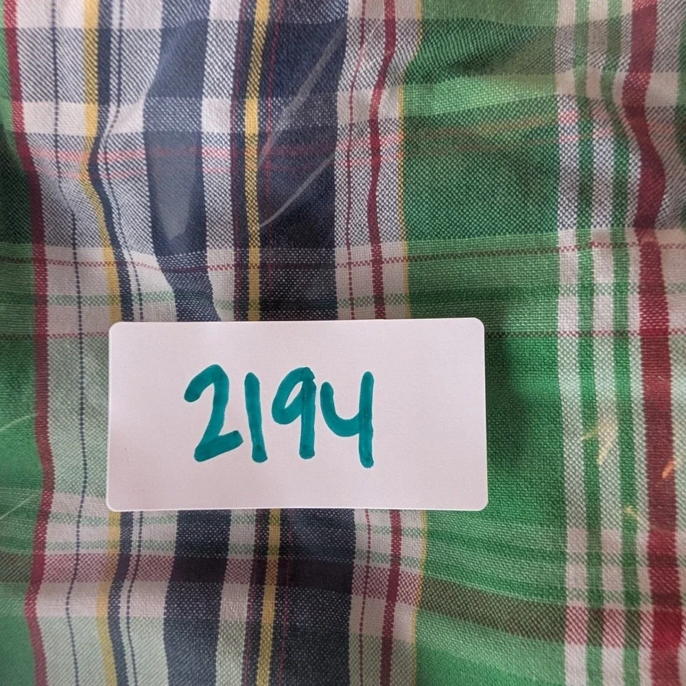VTG Polo Ralph Lauren Plaid Madras Shorts Men 36 Green Cotton Preppy Grunge Golf